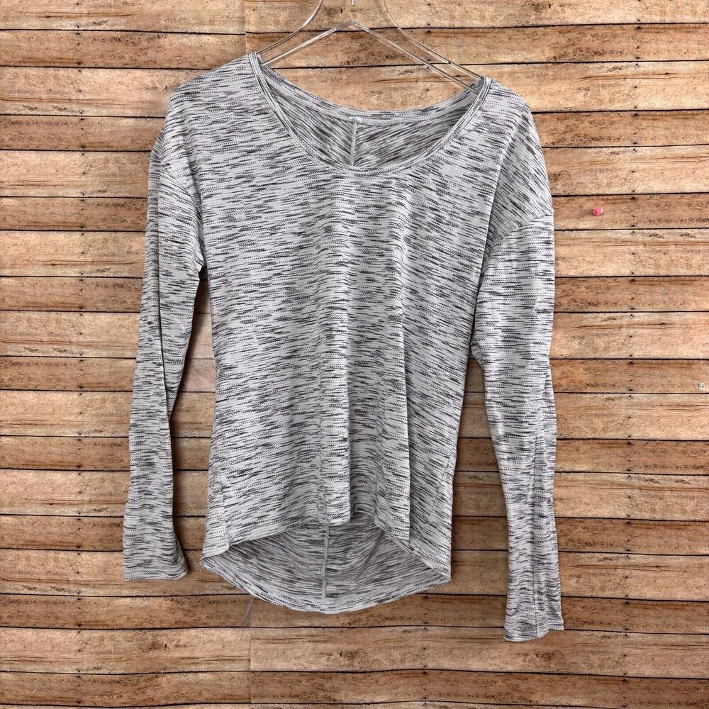 Lululemon Meant To Move Long Sleeve 6 Tiger Space Dye White Black TGBW Top Shirt